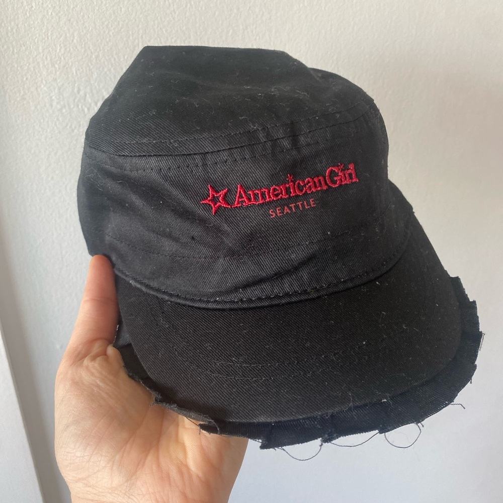 American Girl Seattle Ruffle Cap - Black NWT